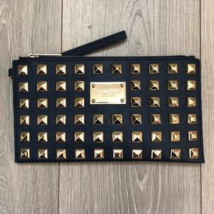 Authentic Michael Kors pyramid studded clutch